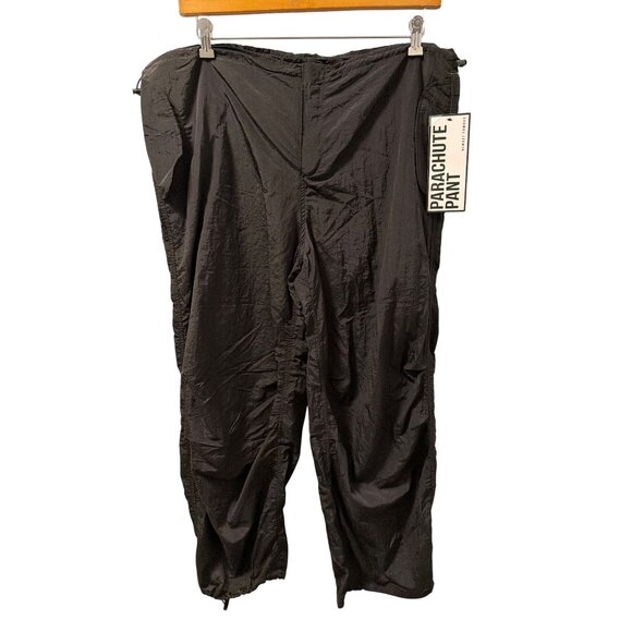 Almost Famous Sz  XL Black Parachute Pants Nylon Lightweight Relaxed Fit . NWT - Picture 10 of 12